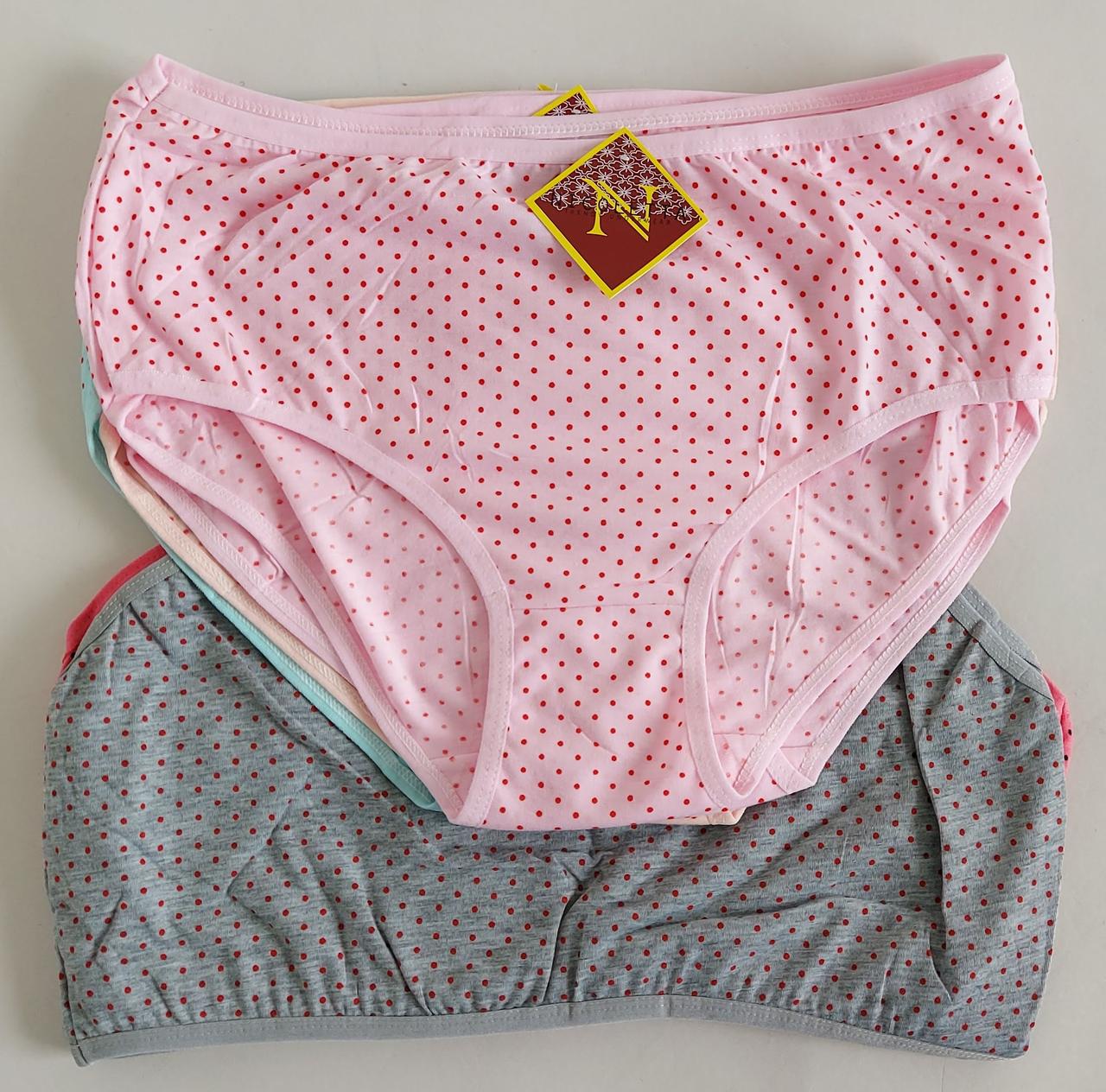Труси жіночі в горошок середньої посадки ( 10 шт), фото 1