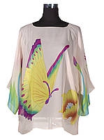 Блузон шифоновий ніжно-рожевий 2535