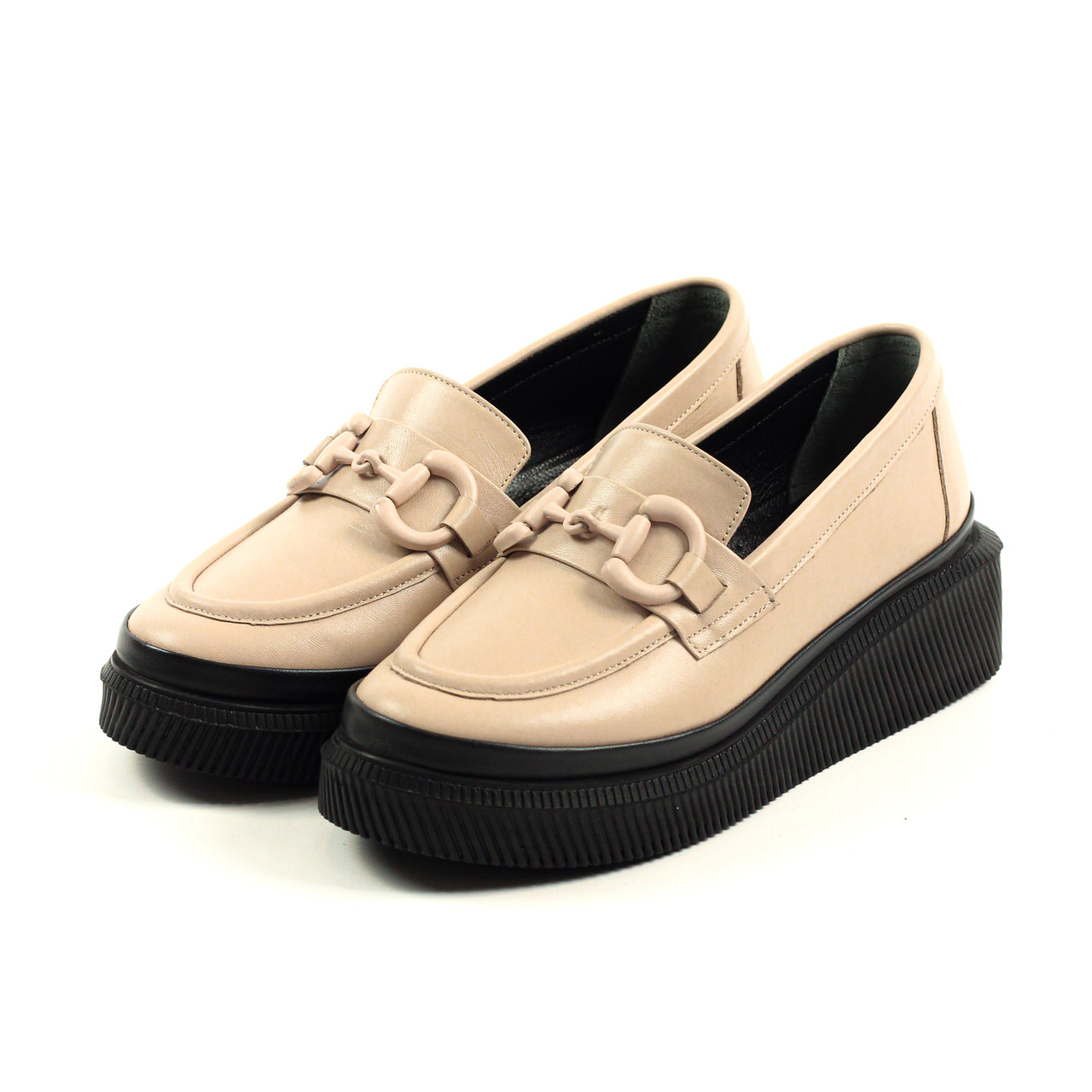 Лоферы женские Evromoda 3750162 36 Визон кожа