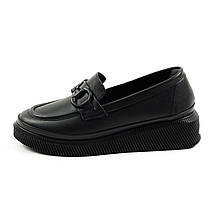 Лоферы женские Evromoda 3750162 36 Черный кожа, фото 2