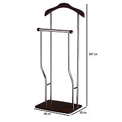 Вішалка підлогова із хрому Greg венге для одягу