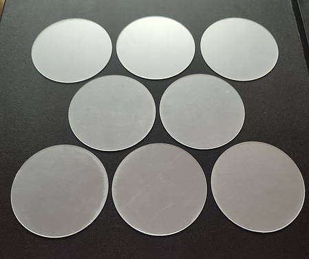 Дзеркальні пластикові наклейки кола  Срібні 8 шт 8 см Б369, фото 1