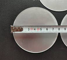 Дзеркальні пластикові наклейки кола  Срібні 8 шт 8 см Б369, фото 2