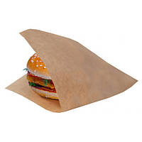 Пакет бумажный Крафт 140x140 мм уголок для бургера гамбургера в упаковке 500 штук