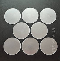 Дзеркальні пластикові наклейки кола  Срібні 8 шт 8 см Б369, фото 2