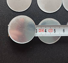 Дзеркальні пластикові наклейки круги Срібні 30 шт 3 см Б369, фото 3