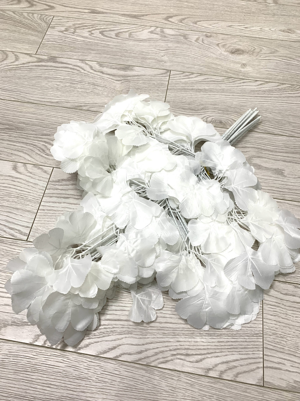 Гінкго - Білоба гілки для декору (біла 12 штук), фото 1