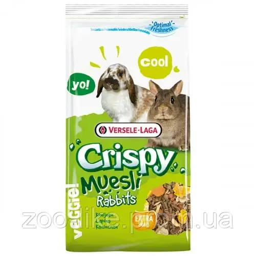 Повноцінний корм Versele-Laga Crispy Muesli Rabbits Cuni для карликових кроликів, 1 кг - фото 1 - id-p1661994838