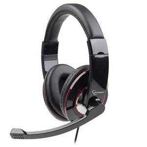 Навушники з мікрофоном дротові Gembird MHS-U-001 USB Black б/в