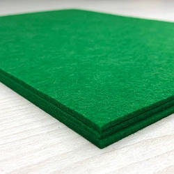Жорсткий фетр, щільний, 3 мм, 20х30 см, колір - зелений С53