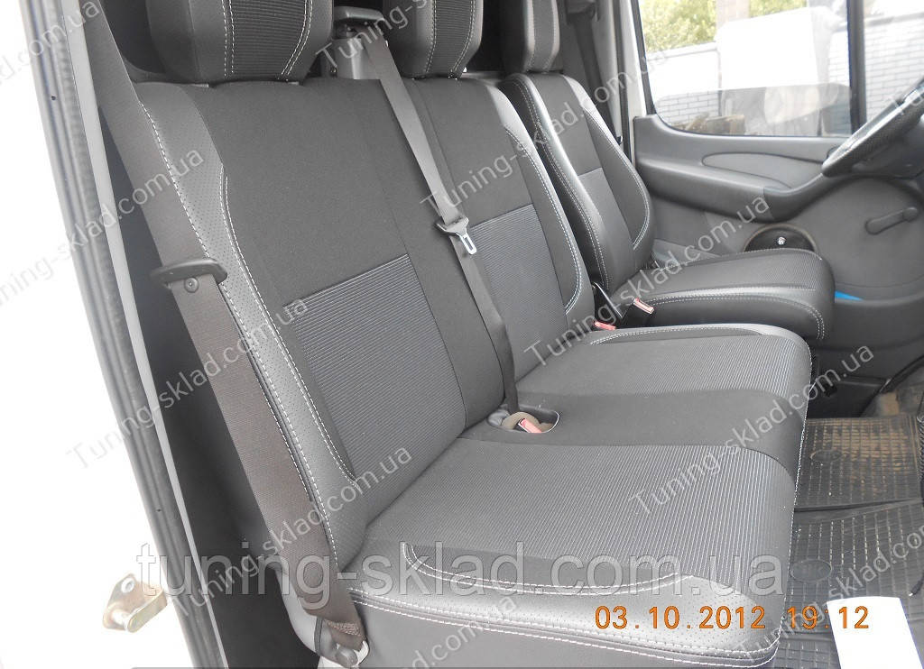 Чохли на сидіння Фольксваген ЛТ 35 (чохли з екошкіри Volkswagen LT 35 стиль Premium), фото 1