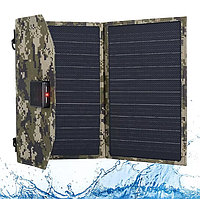 Портативное солнечное зарядное устройство Dasolar 20W / 2xUSB / 1хType-C PD - Camouflage