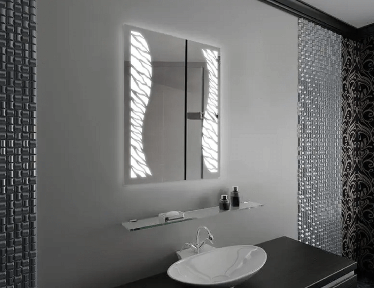 Дзеркало LED (60*80*2,5см) "zebre" pr-d12