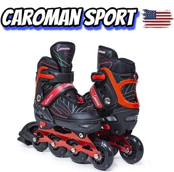 Дитячі розсувні ролики Caroman Sport Червоний (розмір 31-35)