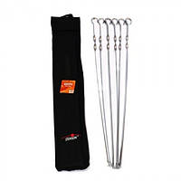 Шампура Stenson в чорному чохлі 6 шт. ХРОМ L 60см