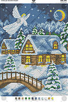 Схема на тканині для вишивки бісером Різдв'яна ніч А3Н_050
