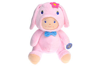 Пупс лялька м'яка в костюмі зайчика D1802