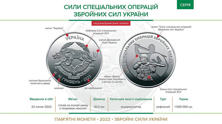 Монета НБУ "Сили спеціальних операцій Збройних Сил України", фото 2