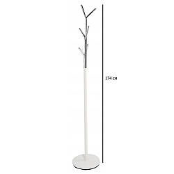Білий підлоговий вішак Leta хромований для одягу
