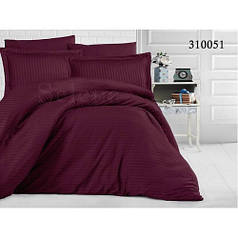 Постільна білизна страйп сатин Марсала, євро комплект