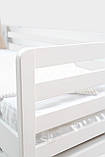 Ліжко AURORA 190*80 (бук) з шухлядами, фарбоване, біле, фото 4
