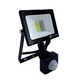LED прожектор із датчиком руху 20 Вт SMD5730, холодний білий 6500К, 1800 Лм SL-1, фото 3