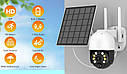 Поворотна погодозахисна сонячна камера безпеки Wonsdar XM19-3M-BY 4G solar 1536P. iCSee, фото 3
