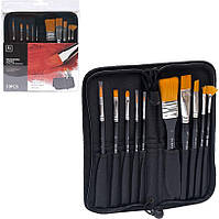 Набір пензлів для малювання Акрилом з синтетичної щетини 10 шт