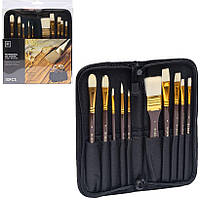 Набір пензлів для малювання Маслом із синтетичної щетини 10шт