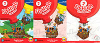 Підручник + зошит без CD + граматика Fly High Ukraine 2 Pupil's Book + Activity Book without CD + Fun Grammar