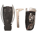 Корпус смарт ключа Mercedes рибка новий тип 3 кнопки, фото 2