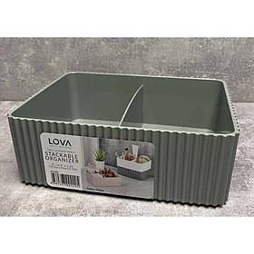Органайзер Lova plastik 2 відділення сірий LV-220