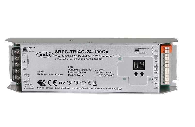 Джерело живлення димер led dimmer 220v 24 вольт SRPC-TRIAC-24-100CV (24В, DALI, PUSH, TRIAC) 100 вт SUNRICHER 15149