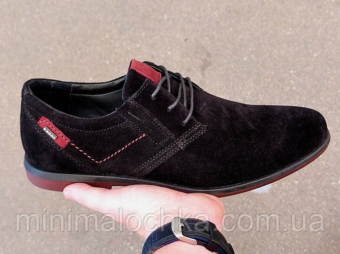 Замшевые мужски туфли ТМ Karat черного цвета!!! 100% натуральная замша ...