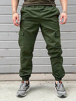 Тактические штаны мужские с карманами хаки Grins , брюки зауженные карго