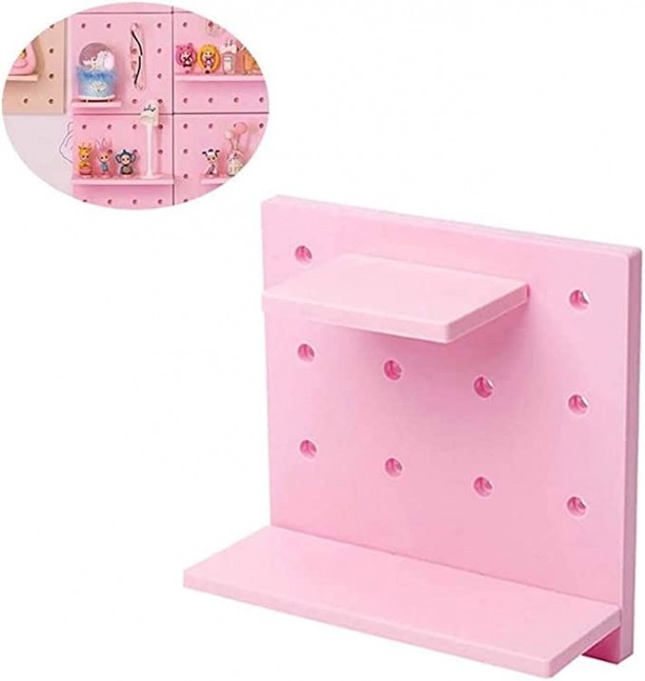 Підвісна панель Skadis полиця-органайзер на стіну зі змінними гачками рожева, фото 1