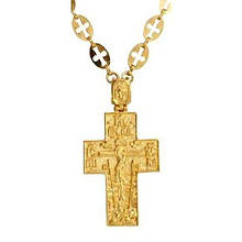 Хрест для священнослужителя латунний позолочений
