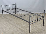 Ліжко армійське одномісне металеве 2000х800мм   Kompred OL607, фото 4