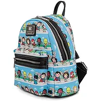 Рюкзак Loungefly DC - Superheroes Chibi Lineup AOP Mini Backpack