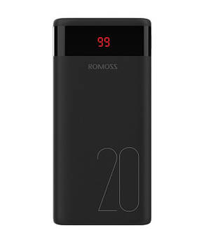 УМБ Power Bank (зовнішній акумулятор) ROMOSS Ares 20 20000 мАг Чорний, фото 1