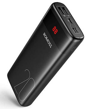 УМБ Power Bank (зовнішній акумулятор) ROMOSS Ares 20 20000 мАг Чорний, фото 3