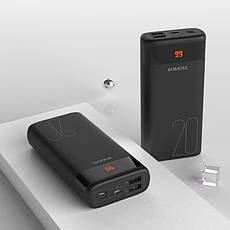 УМБ Power Bank (зовнішній акумулятор) ROMOSS Ares 20 20000 мАг Чорний, фото 5