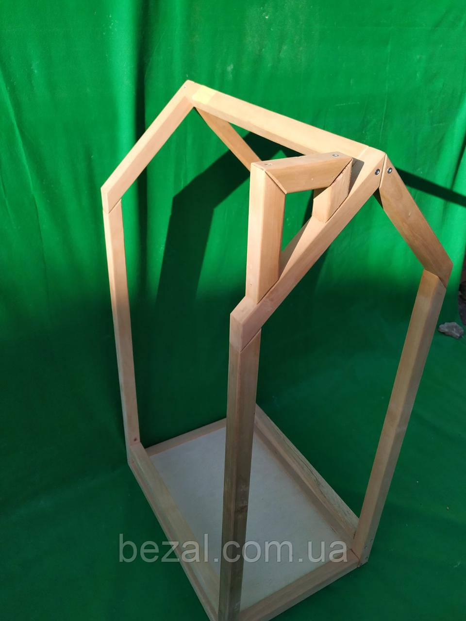 Вішалка дерев'яна підлогова Будинок до дитячої кімнати, фото 1