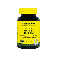 Минералы Natures Plus Железо с Витамином С, Chewable Iron, 90 жевательных таблето (NAP-03421) - Вища Якість та