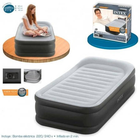 Intex 64432 - надувна ліжко Deluxe Pillow Rest Raised Bed 191х99х42см, фото 3