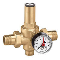 Редуктор зниження тиску з американками та манометром Caleffi 3/4 80 °C (536051)