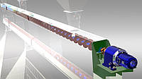 Конвейер винтовой (шнековый) КВ диаметром 200 мм