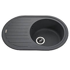 Гранітна мийка Globus Lux OHARA сірий металік 770х500мм-А0003