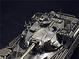 Металевий конструктор Танк Chieftain MK50 1:100. Металева збірна 3D модель танка. 3D пазл Танк Chieftain MK50, фото 4