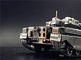 Металевий конструктор Танк Chieftain MK50 1:100. Металева збірна 3D модель танка. 3D пазл Танк Chieftain MK50, фото 8